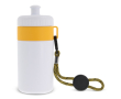 Witte BPA-vrije bidon met draagkoord 500ml kleur geel