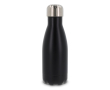 Dubbelwandige RVS fles met zilveren dop 260ml kleur zwart