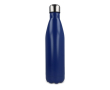 Fles van gerecycled roestvrij staal met zilveren dop 750 ml kleur donkerblauw