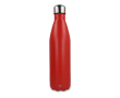 Fles van gerecycled roestvrij staal met zilveren dop 750 ml kleur rood