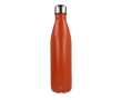 Fles van gerecycled roestvrij staal met zilveren dop 750 ml kleur rood-bruin