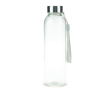 Transparante glazen fles met lekvrije dop en draaglus 500 ml kleur doorzichtig