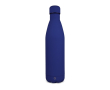 Fles van gerecycled roestvrij staal met logo 750 ml kleur donkerblauw
