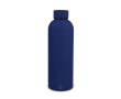 Thermosfles 500 ml van gerecycled roestvrij staal met lekvrije sluiting kleur donkerblauw