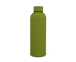 Thermosfles 500 ml van gerecycled roestvrij staal met lekvrije sluiting kleur olijfgroen