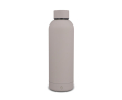 Thermosfles 500 ml van gerecycled roestvrij staal met lekvrije sluiting kleur beige