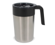 Dubbelwandige RVS mok met capaciteit van 400ml kleur zilver