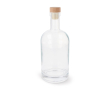 Duurzame glazen fles met FSC-deksel 500ml kleur doorzichtig