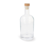 Duurzame glazen fles met FSC-deksel 750ml kleur doorzichtig
