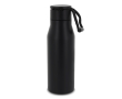 Matte RVS fles met koord 600ml kleur zwart