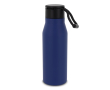 Matte RVS fles met koord 600ml kleur donkerblauw