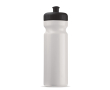 Sportbidon van organisch plastic, gemaakt in de EU 750ml kleur wit/zwart