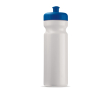Sportbidon van organisch plastic, gemaakt in de EU 750ml kleur wit/blauw