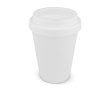 Felle kleuren herbruikbare plastic takeaway beker 250ml kleur wit