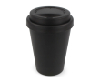 Felle kleuren herbruikbare plastic takeaway beker 250ml kleur zwart