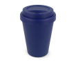 Felle kleuren herbruikbare plastic takeaway beker 250ml kleur donkerblauw
