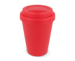 Felle kleuren herbruikbare plastic takeaway beker 250ml kleur rood