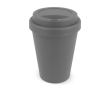 Felle kleuren herbruikbare plastic takeaway beker 250ml kleur grijs
