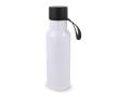 RPET fles met gekleurde rubberen draaggreep 600ml kleur wit