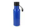 RPET fles met gekleurde rubberen draaggreep 600ml kleur blauw