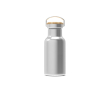 Dubbelwandige thermosfles met poedercoating en draaggreep 350ml kleur zilver