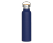 Dubbelwandige thermosfles met poedercoating en draaggreep 650ml kleur donkerblauw