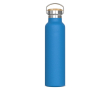 Dubbelwandige thermosfles met poedercoating en draaggreep 650ml kleur lichtblauw