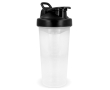 Lekvrije plastic shaker met mixinzet 700 ml kleur zwart
