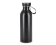 RVS fles met siliconen draaglus in de dop 500 ml kleur zwart