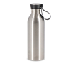 RVS fles met siliconen draaglus in de dop 500 ml kleur zilver