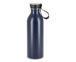 RVS fles met siliconen draaglus in de dop 500 ml kleur donkerblauw