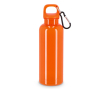 Plastic fles in felle kleuren met bijpassende dop 500 ml kleur oranje