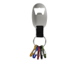 Sleutelhanger met opener en 5 haakjes om sleutels aan te hangen kleur zilver