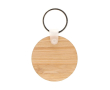 Ronde bamboe sleutelhanger om te personaliseren Ø45mm kleur naturel