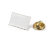 Rechthoekige vergulde metalen speld om te personaliseren 19x13mm kleur goud