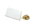 Rechthoekige vergulde metalen speld om te personaliseren 26x14mm kleur goud
