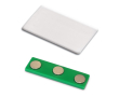 Rechthoekige naamplaatje met magneet achter voor bevestiging 50x30mm kleur wit