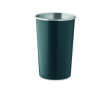 Herbruikbare beker van gerecycled roestvrij staal 350 ml kleur marineblauw
