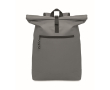 Polyester rugzak met rolsluiting voor 15'' laptop kleur donkergrijs