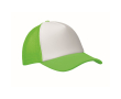 Baseballpet van polyester met wit voorpaneel 150 g/m² kleur neon groen