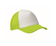 Baseballpet van polyester met wit voorpaneel 150 g/m² kleur limoen groen