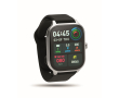 Smartwatch met LCD-touchscreen en siliconenband, iOS en Android kleur zilver