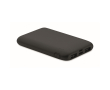 Rechthoekige powerbank van gerecycled ABS 5.000 mAh kleur zwart