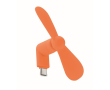 Draagbare telefoonventilator USB-C kleur oranje
