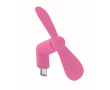 Draagbare telefoonventilator USB-C kleur fuchsia