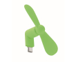 Draagbare telefoonventilator USB-C kleur limoen groen