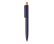 Monochrome balpen met bamboedrukknop, blauwe inkt kleur blauw