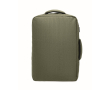 RPET rugzak met gemarmerd effect en 15 inch trolleysteun kleur miliair groen