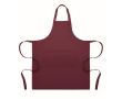 Lange verstelbare polykatoenen schort 240 g/m² kleur bordeaux