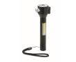 Zaklamp met hamer en noodsnijder met COB-licht kleur zwart